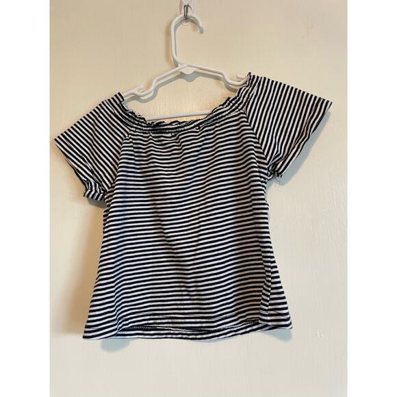 7 For All Mankind short sleeve top boat neck striped lightweight 24 mo - Picture 2 of 6